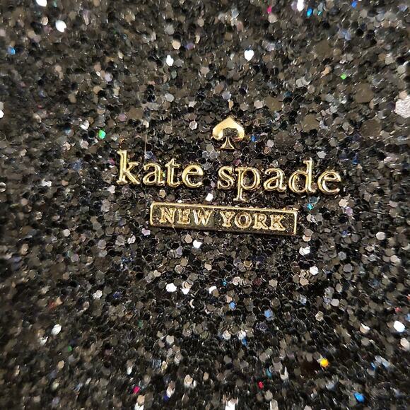 NWT Kate Spade Black  Mini Reiley Laurel Way  Glitter Purse. - Picture 3 of 9